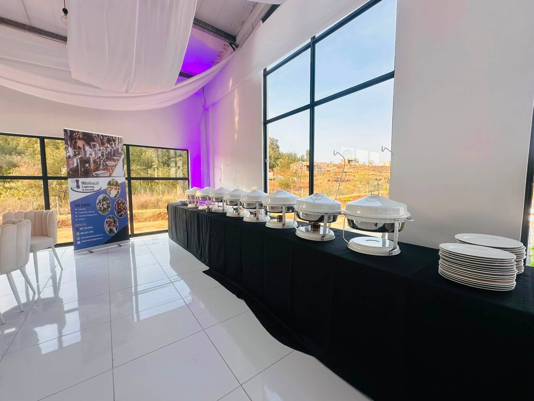 Catering buffet setup