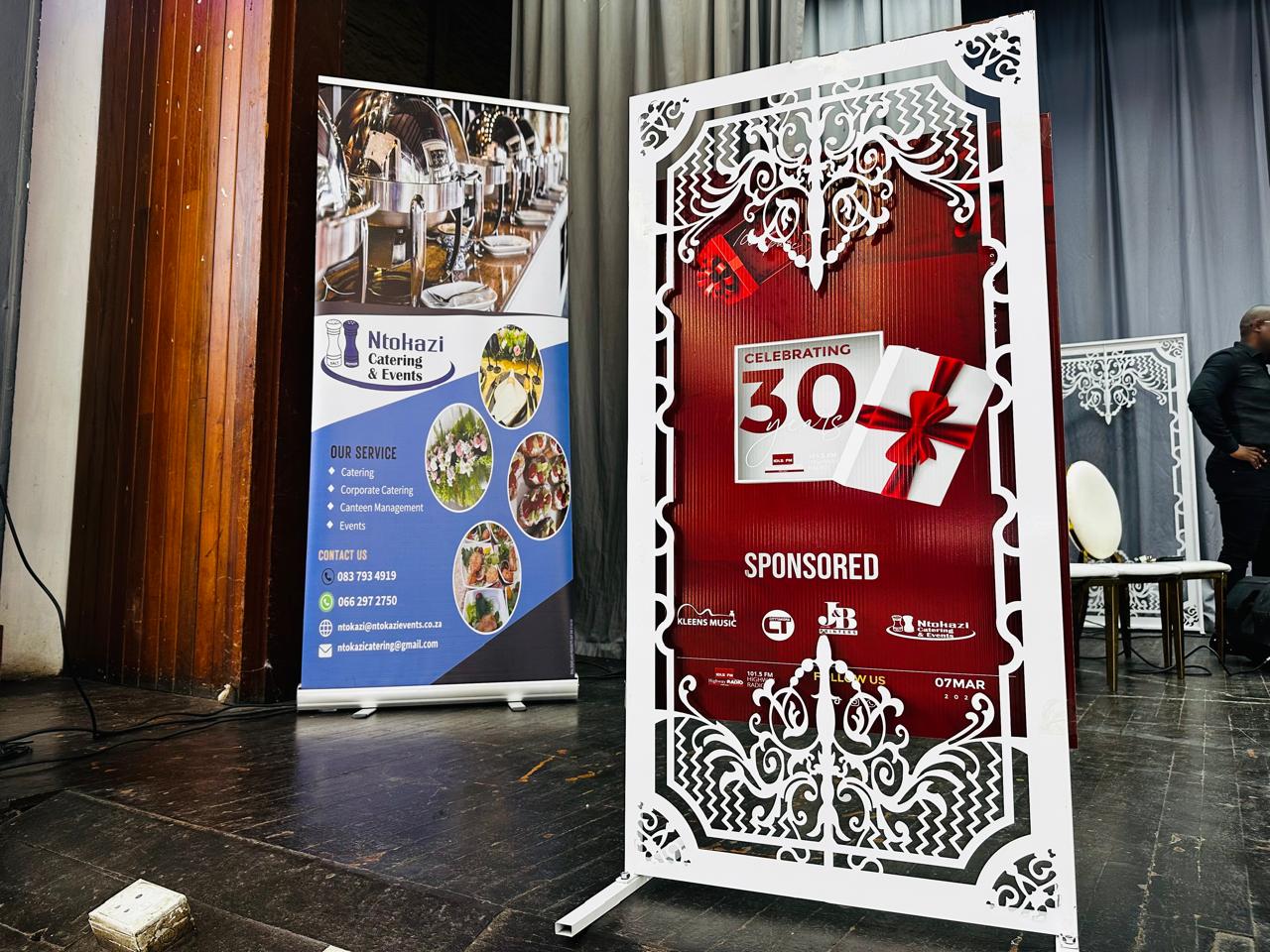 Ntokazi Catering sponsor signage at Radio Highway event